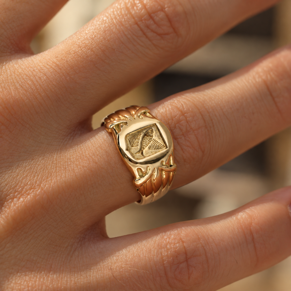 Bague Chevalière en or jaune - Castafiore