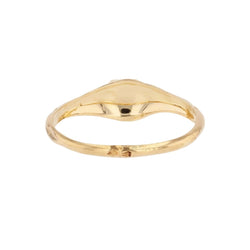 Antique signet ring yellow gold chiseled