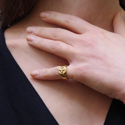 Bague Chevalière en or jaune - Castafiore