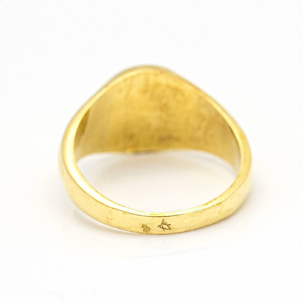 Bague chevalière en or jaune d'occasion