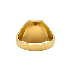 Bague Chevalière en or jaune et agate - Castafiore
