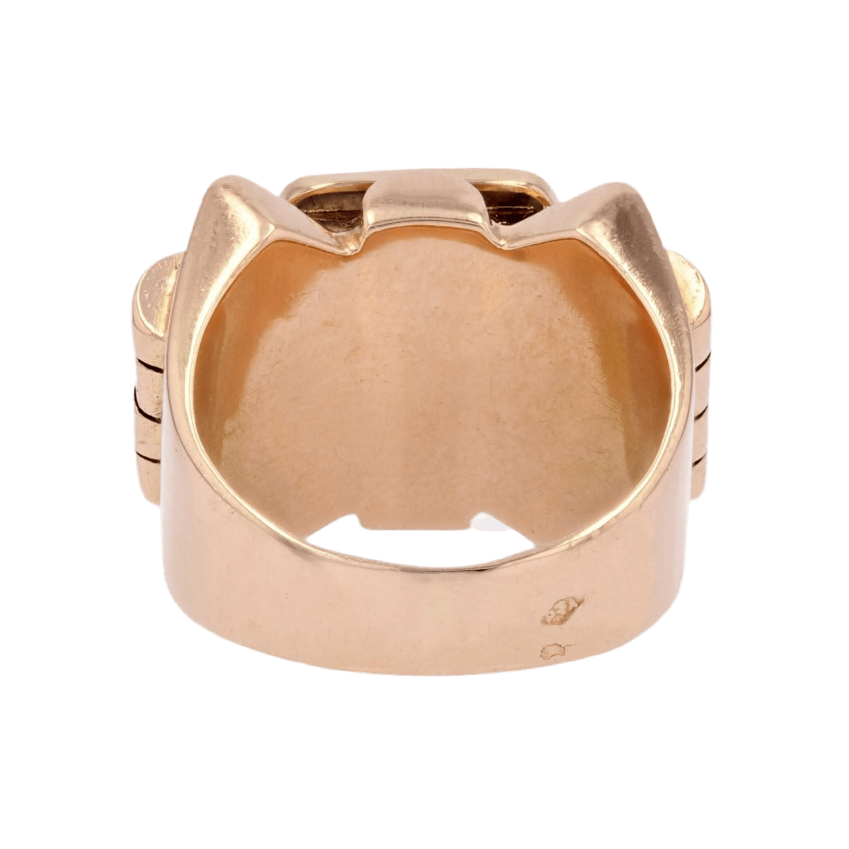 Bague Chevalière en or jaune et agate - Castafiore