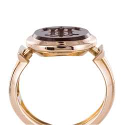 Bague Chevalière en or jaune et cornaline - Castafiore