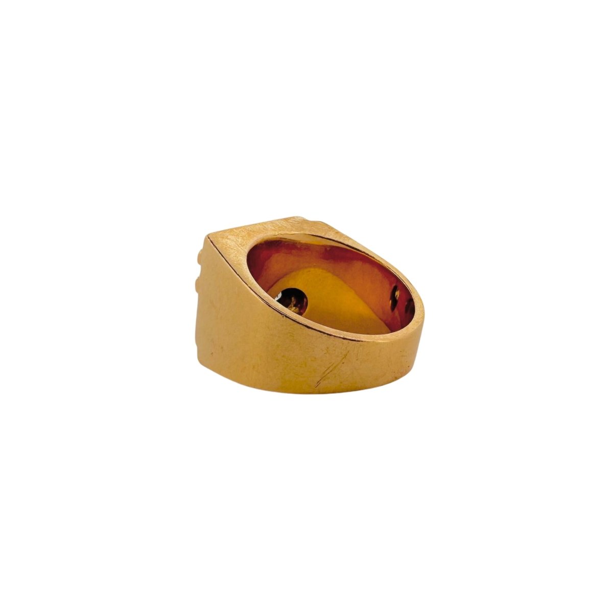Bague Chevalière en or jaune et diamant - Castafiore