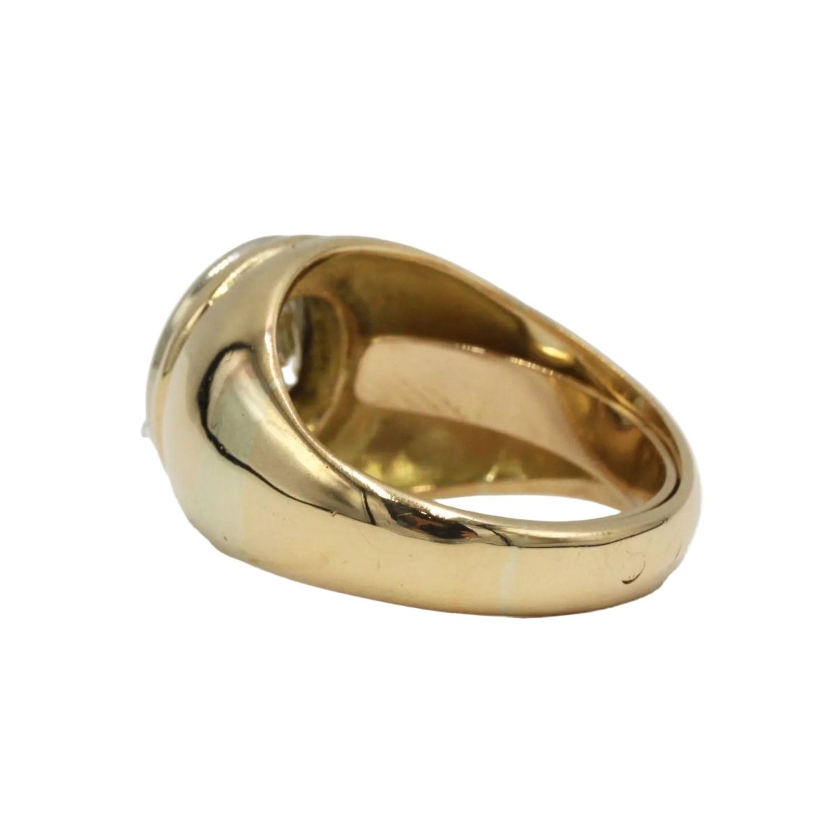 Bague Chevalière en or jaune et diamant - Castafiore