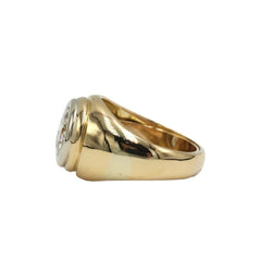 Bague Chevalière en or jaune et diamant - Castafiore