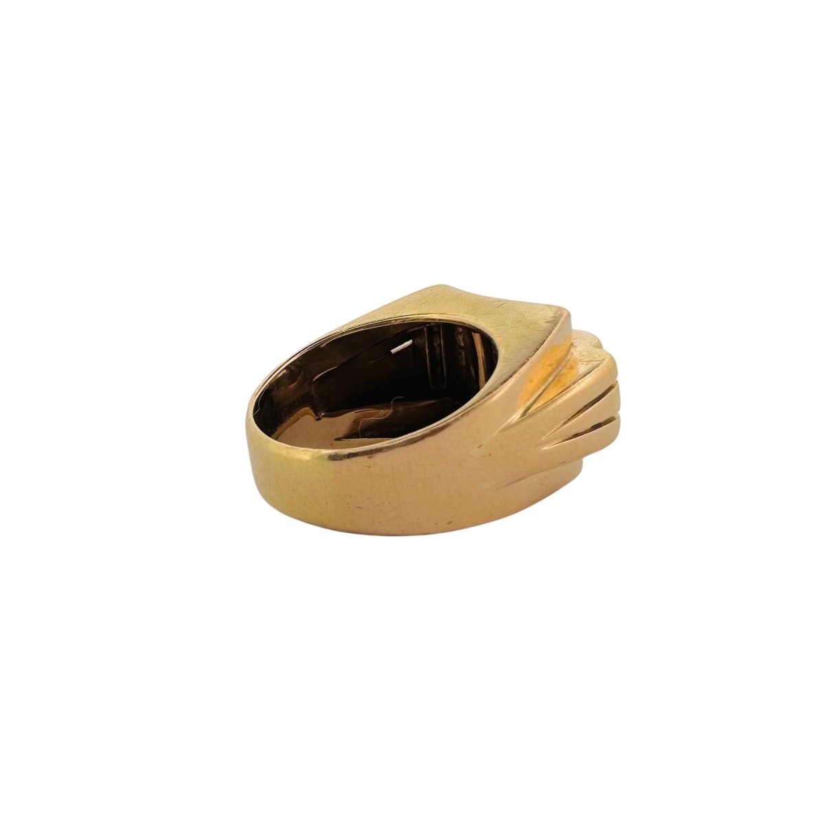 Bague Chevalière en or jaune et diamant - Castafiore