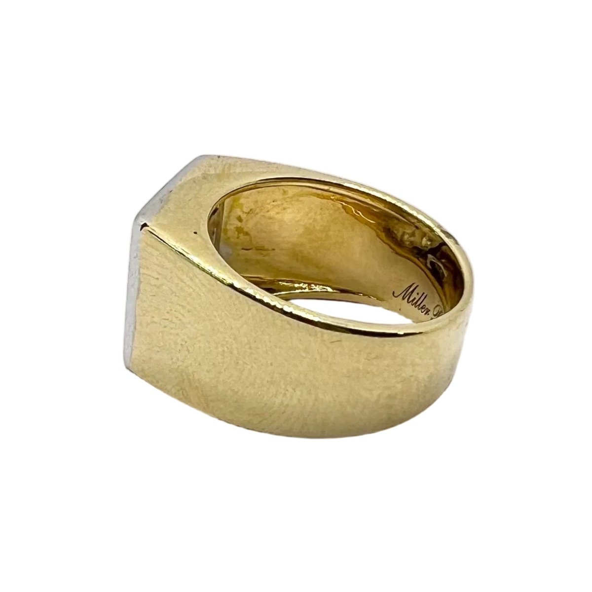 Bague Chevalière en or jaune et diamants - Castafiore
