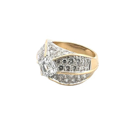Bague Chevalière en or jaune et diamants - Castafiore