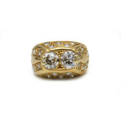 Bague CHEVALIÈRE en or jaune et diamants - Castafiore