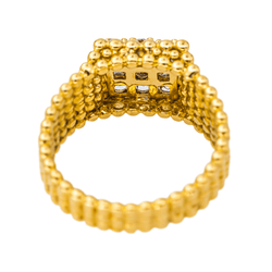 Bague Chevalière en or jaune et diamants - Castafiore