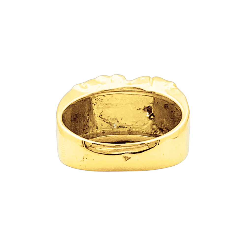 Bague Chevalière en or jaune et diamants - Castafiore