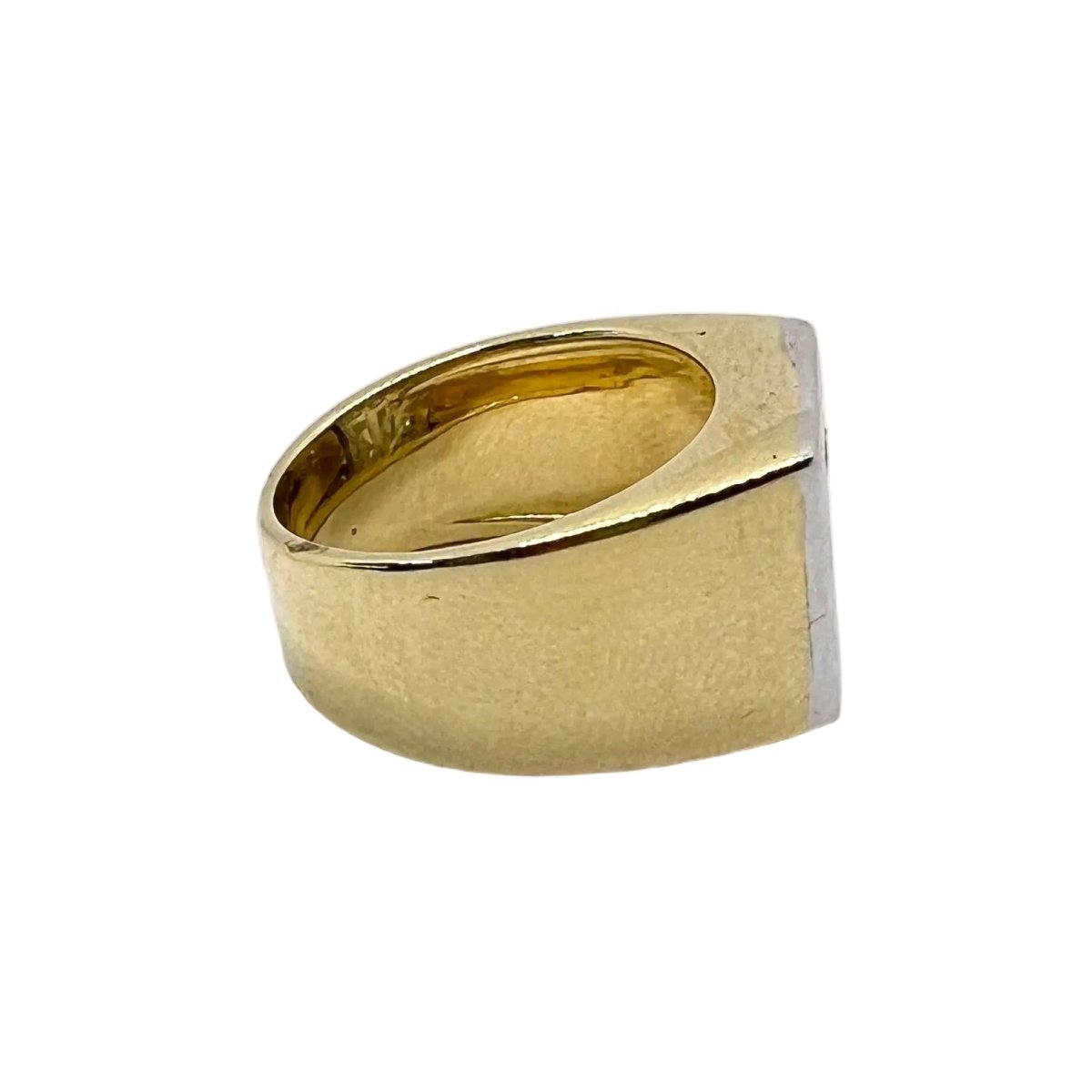Bague Chevalière en or jaune et diamants - Castafiore