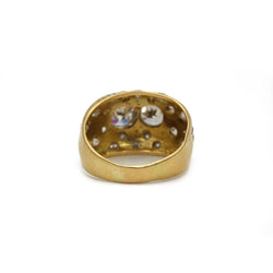 Bague CHEVALIÈRE en or jaune et diamants - Castafiore