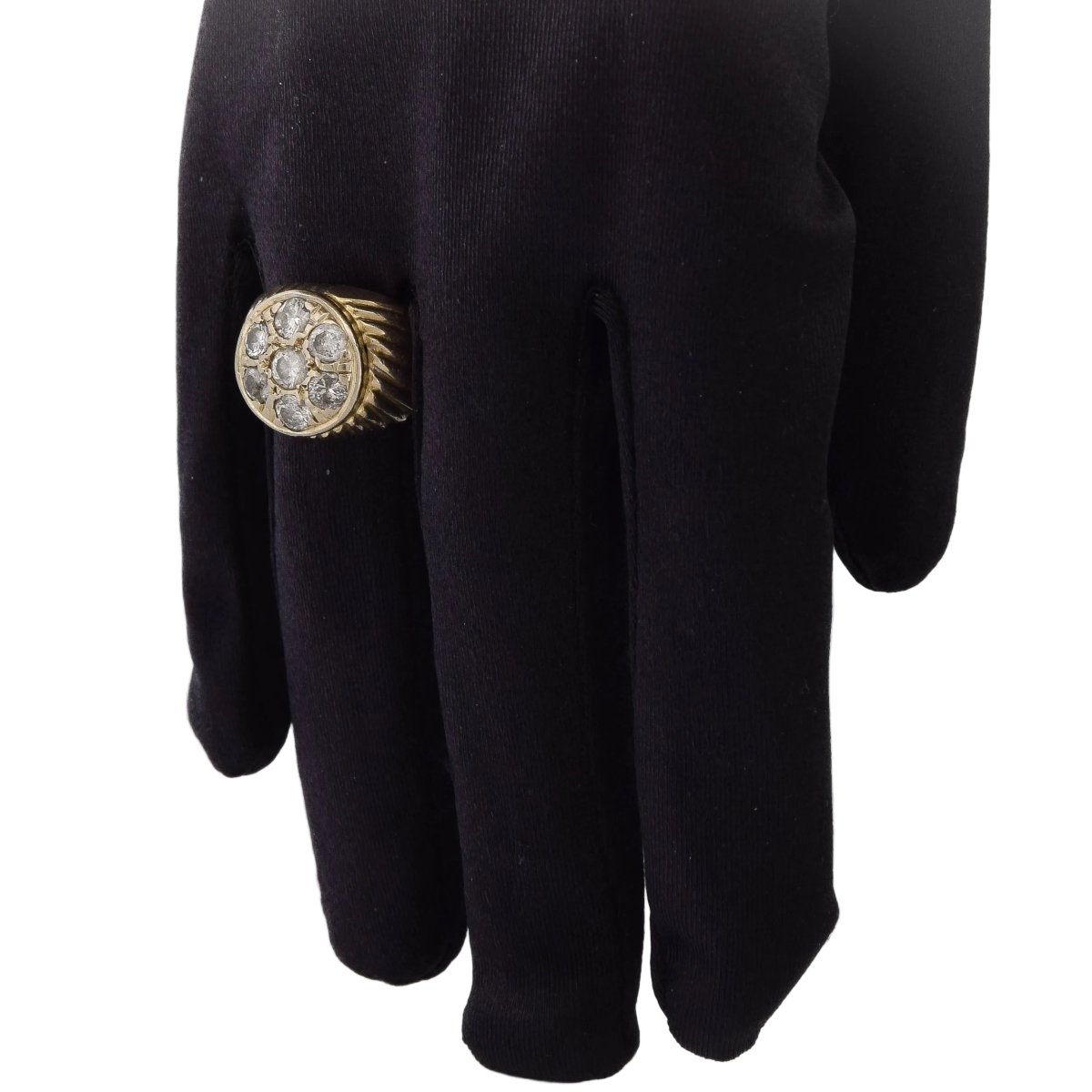 Bague Chevalière en or jaune et diamants - Castafiore
