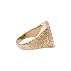 Bague Chevalière en or jaune et diamants - Castafiore