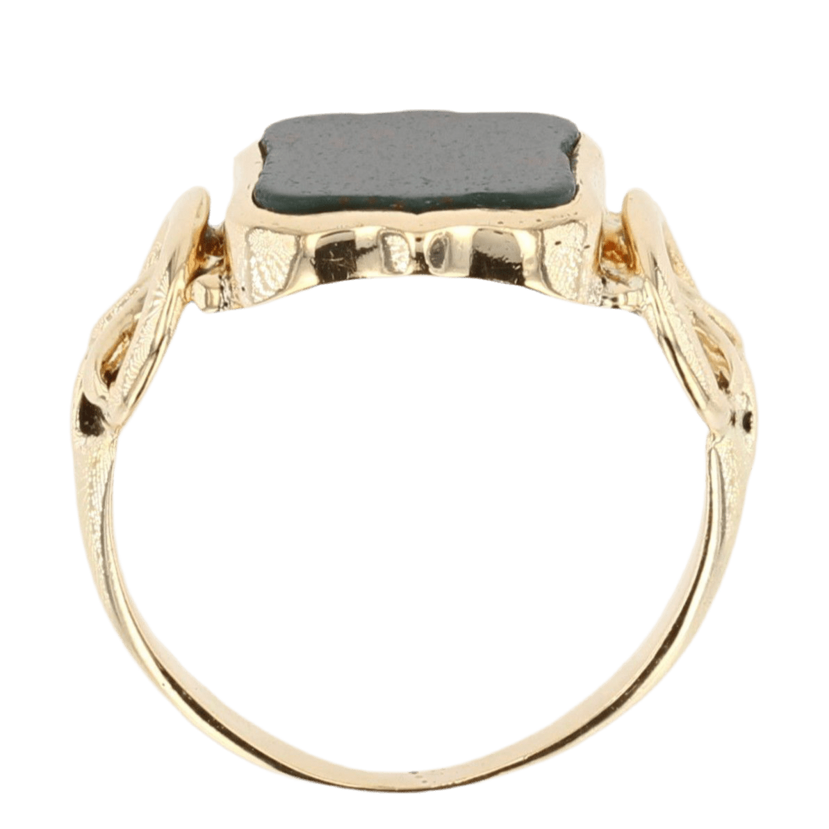 Bague Chevalière en or jaune et jaspe - Castafiore