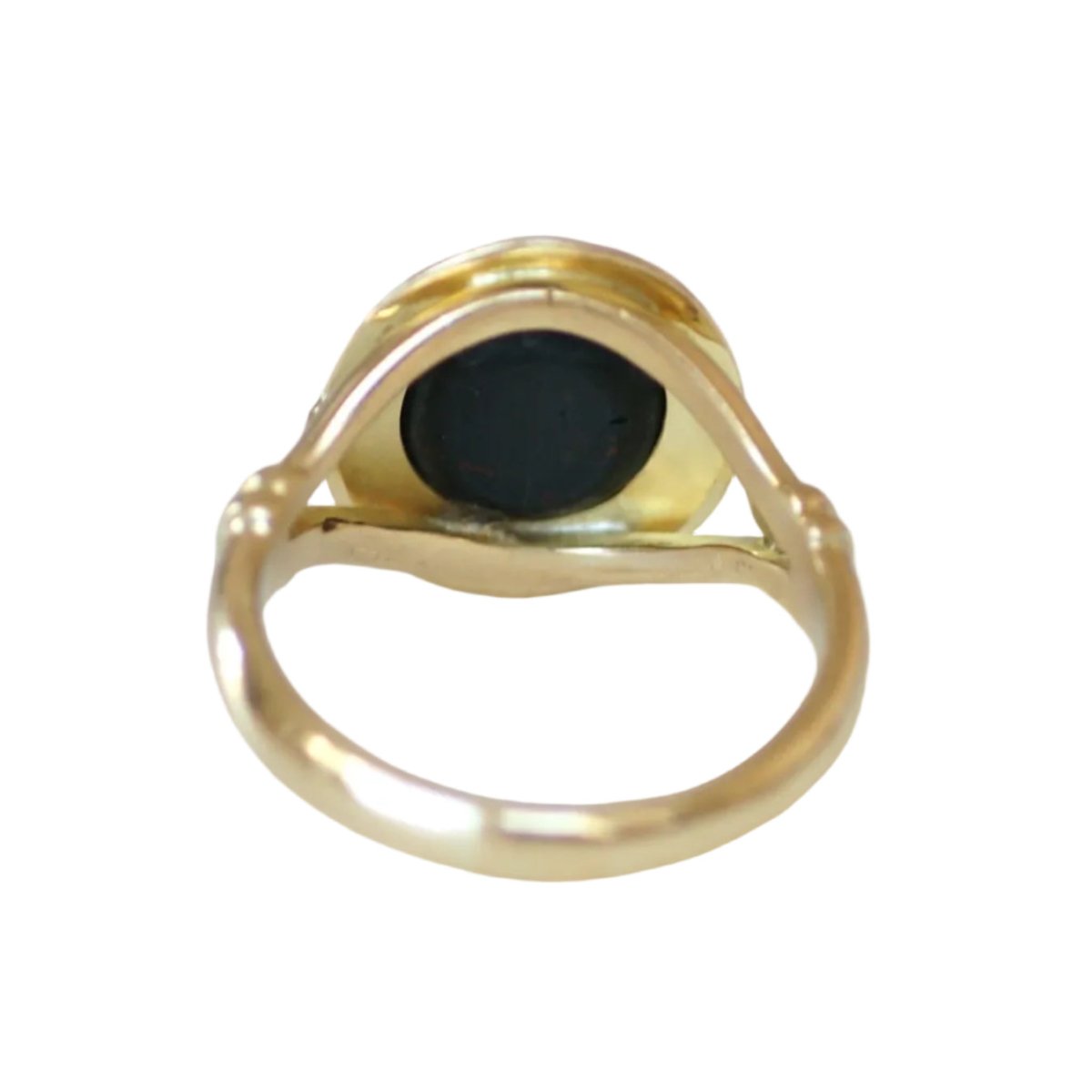 Bague Chevalière en or jaune et jaspe - Castafiore