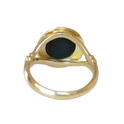 Bague Chevalière en or jaune et jaspe - Castafiore