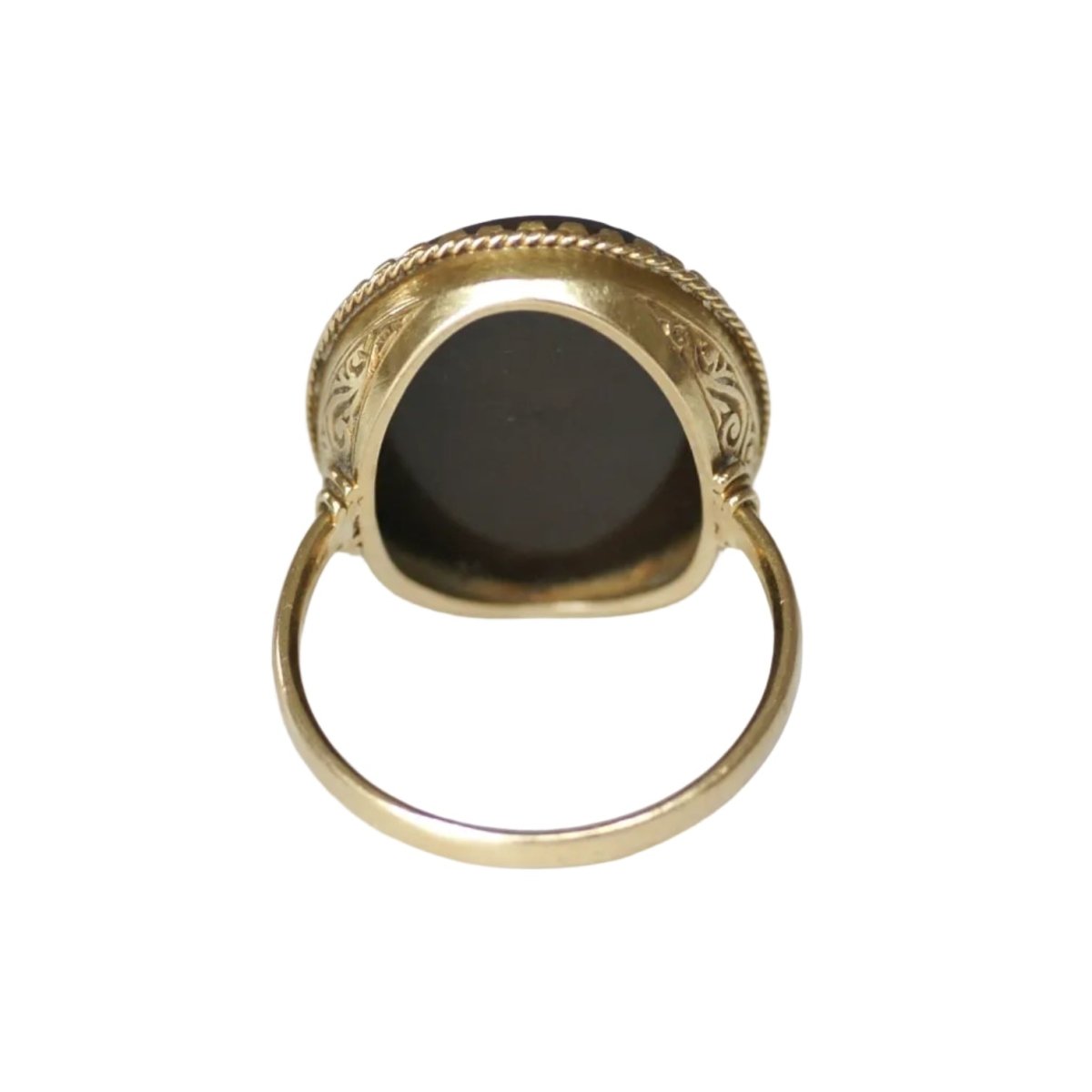 Bague Chevalière en or jaune et jaspe - Castafiore
