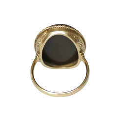 Bague Chevalière en or jaune et jaspe - Castafiore