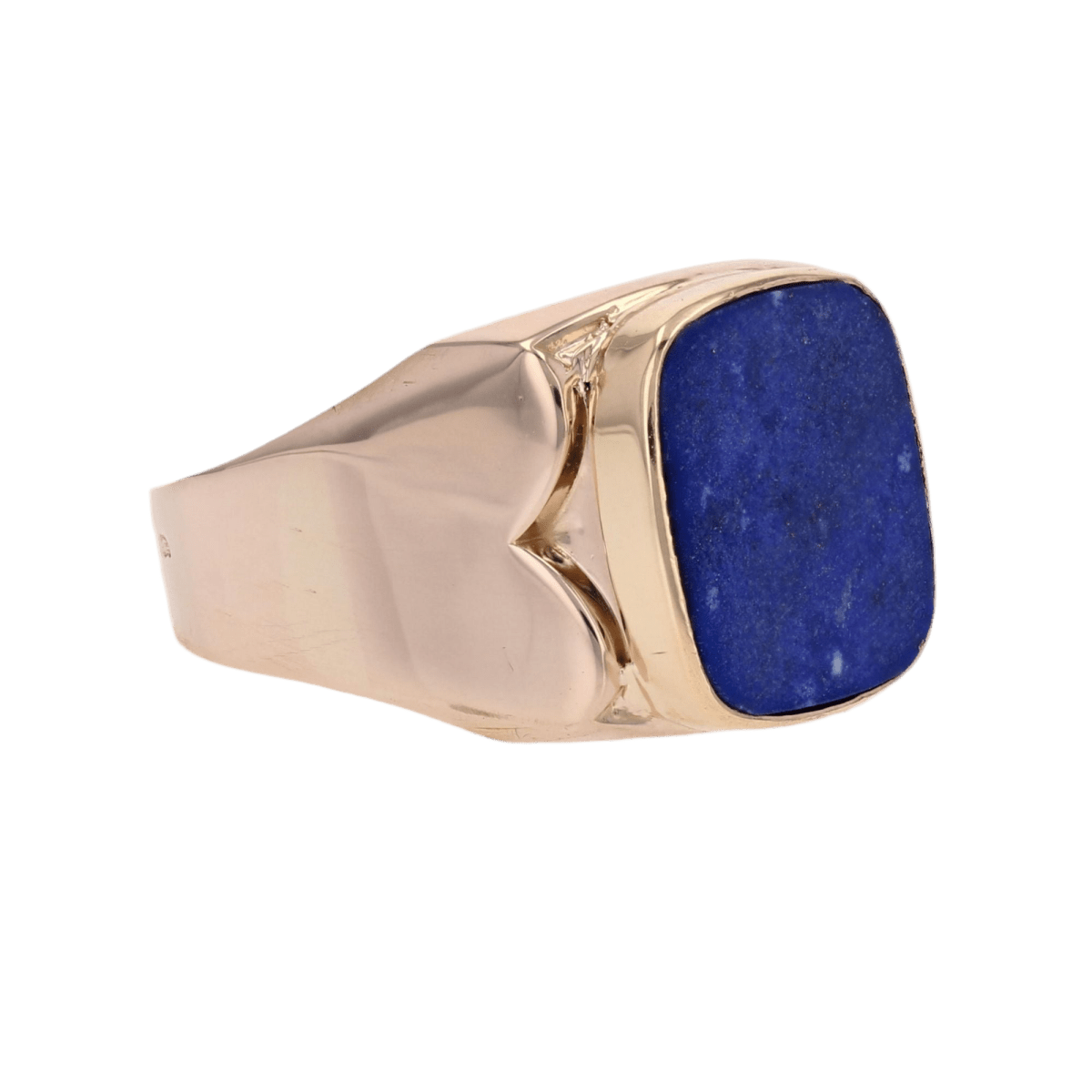 Bague Chevalière en or jaune et lapis - lazuli - Castafiore
