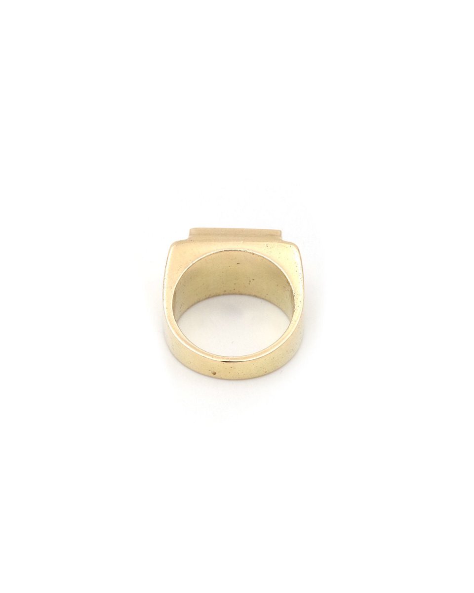 Bague Chevalière en or jaune et lapis - lazuli - Castafiore