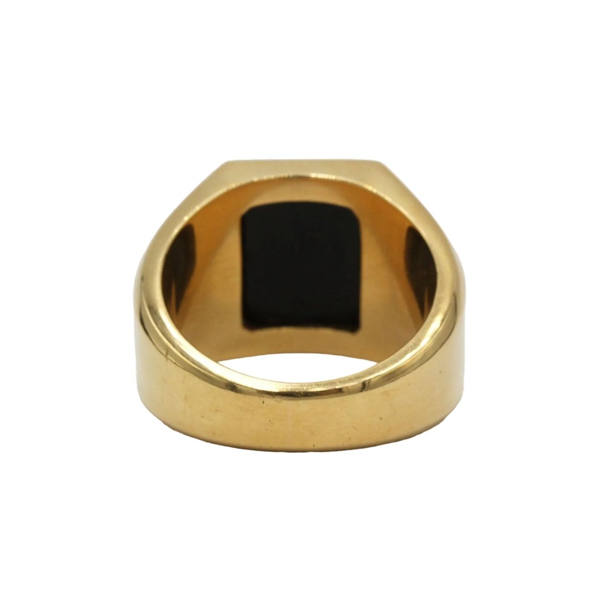 Bague Chevalière en or jaune et onyx - Castafiore