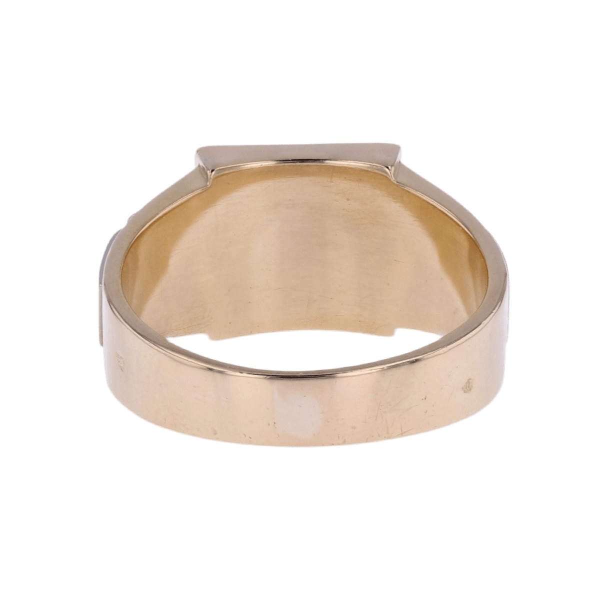 Bague Chevalière en or jaune et platine - Castafiore