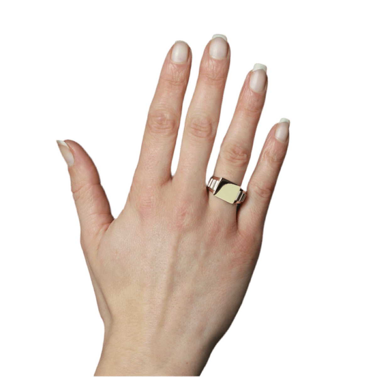 Bague Chevalière en or jaune et platine - Castafiore