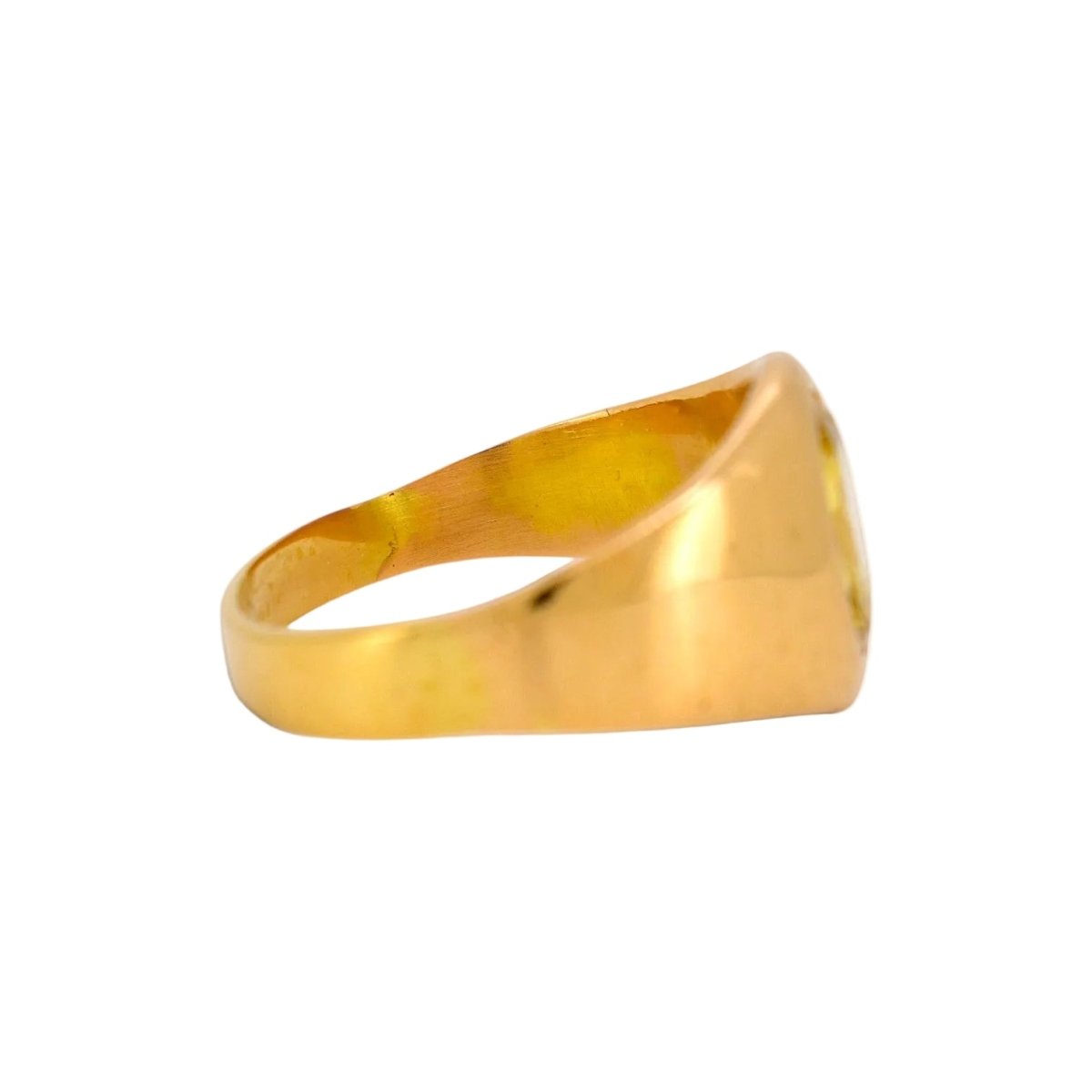 Bague Chevalière en or jaune et saphir - Castafiore