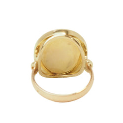 Bague Chevalière en or jaune, or rose et cornaline - Castafiore