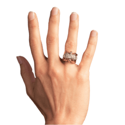 Bague Chevalière en or jaune, platine, perles et diamants - Castafiore