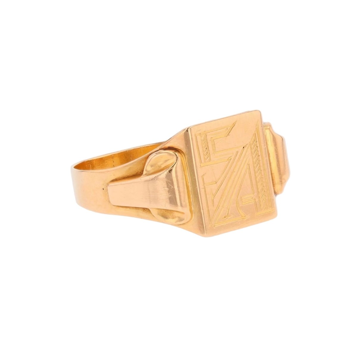 Bague Chevalière en or rose - Castafiore
