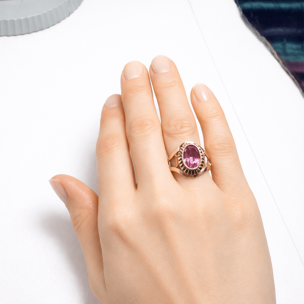 Bague Chevalière en or rose - Castafiore