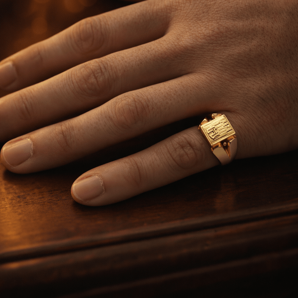 Bague Chevalière en or rose - Castafiore