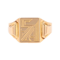 Bague Chevalière en or rose - Castafiore