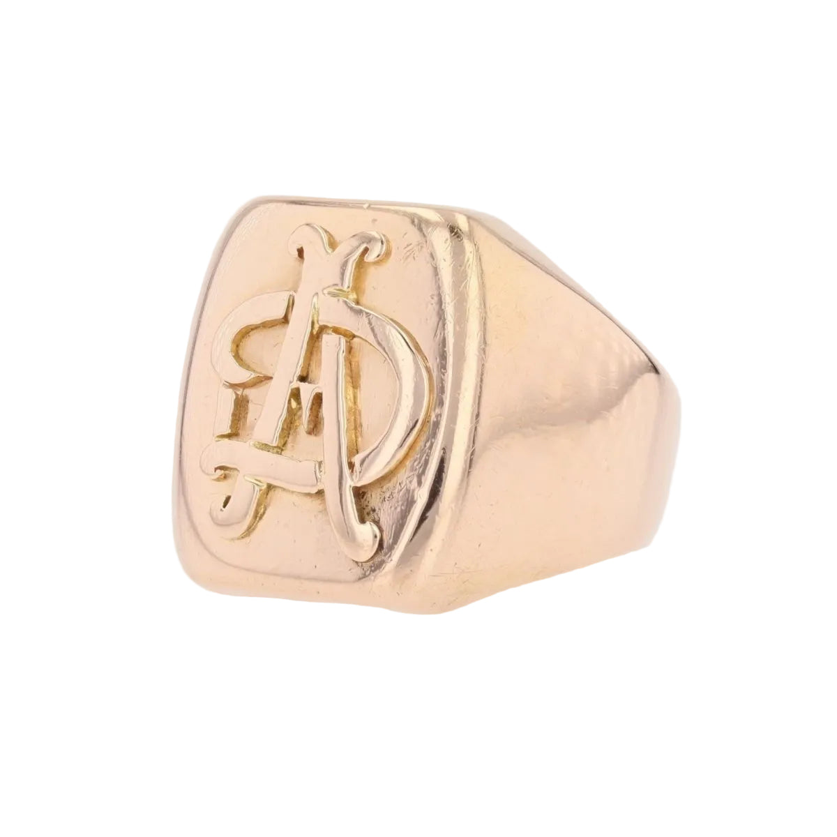 Bague chevalière en or rose - Castafiore