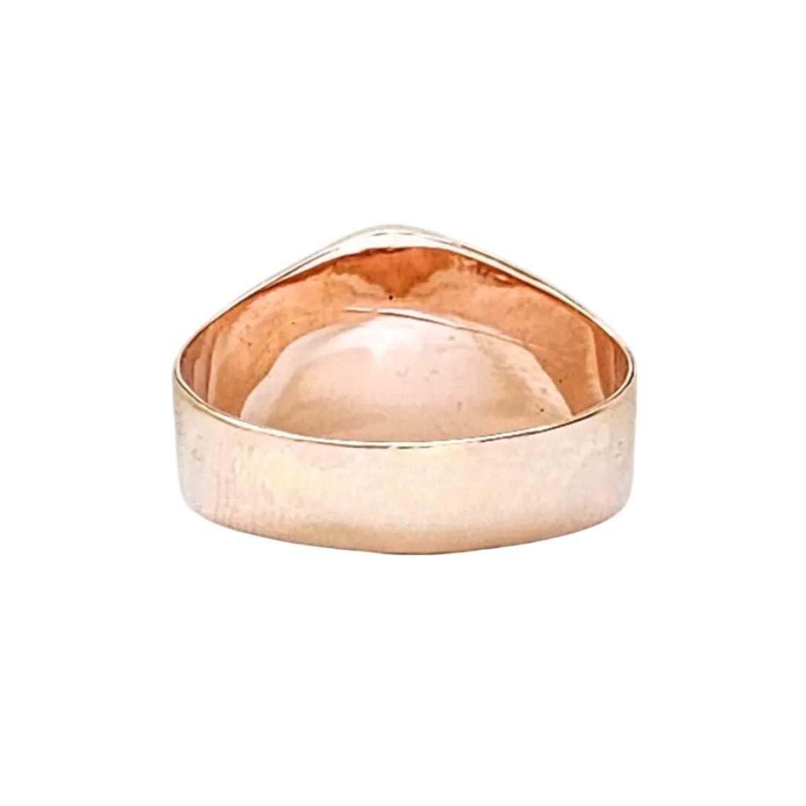 Bague Chevalière en or rose et onyx - Castafiore