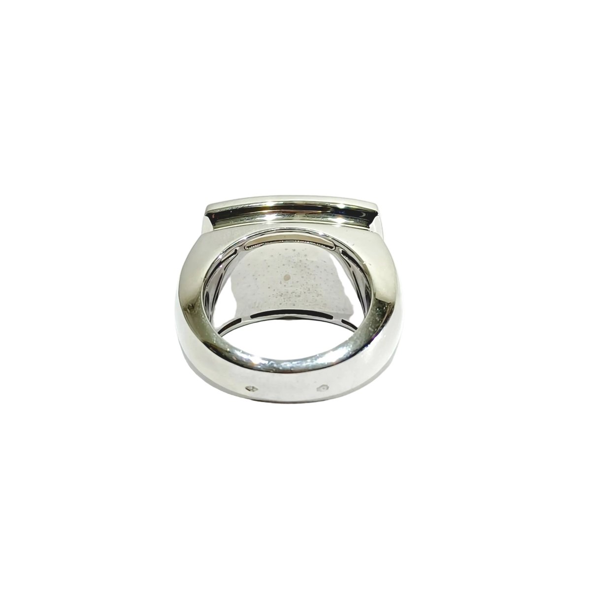 Bague Chevalière FRED en or blanc et quartz - Castafiore