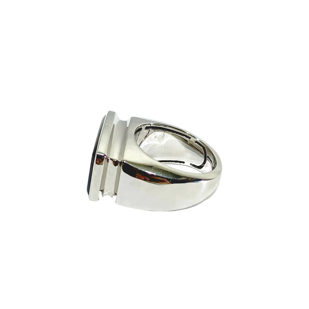 Bague Chevalière FRED en or blanc et quartz - Castafiore