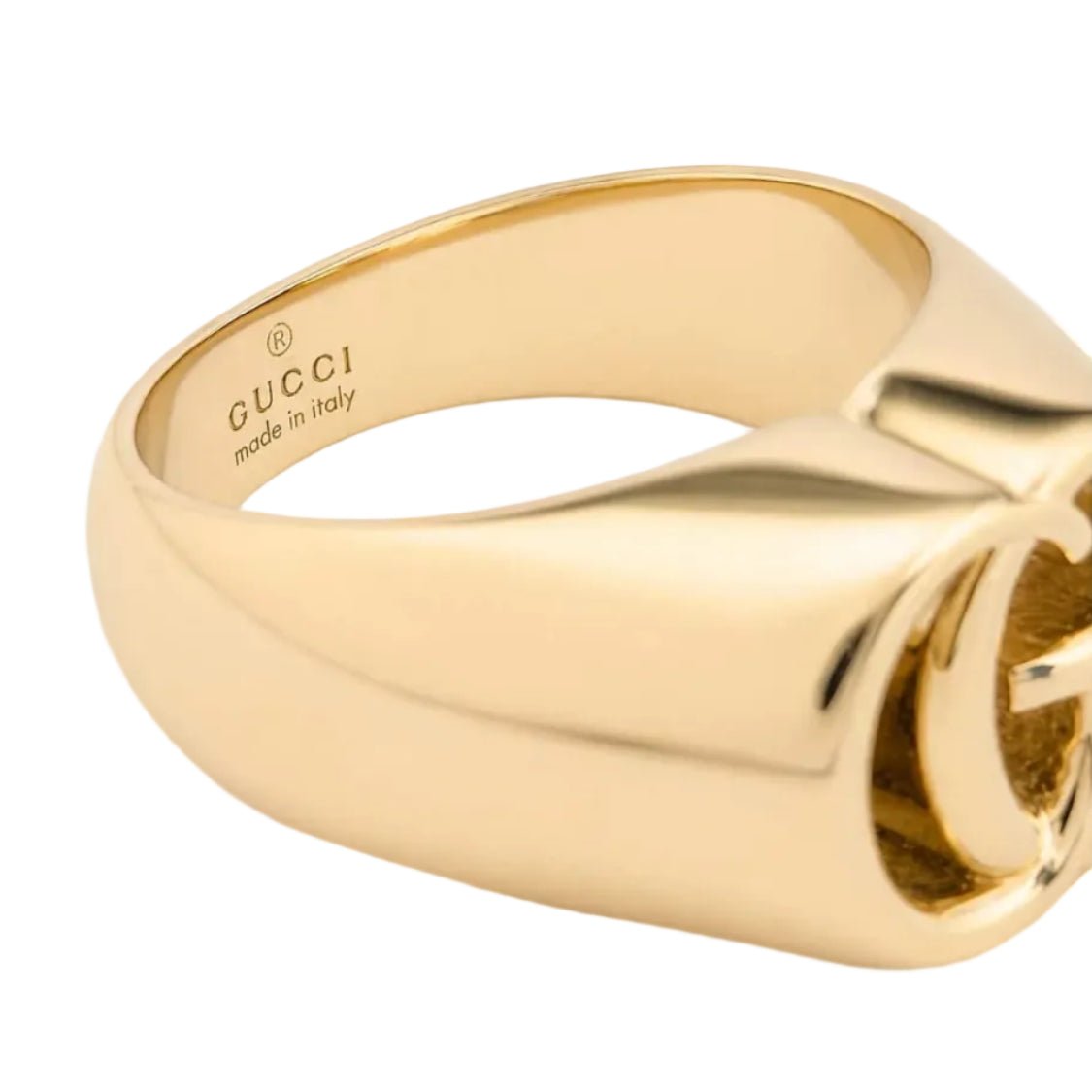 Bague Chevalière GUCCI en or jaune - Castafiore