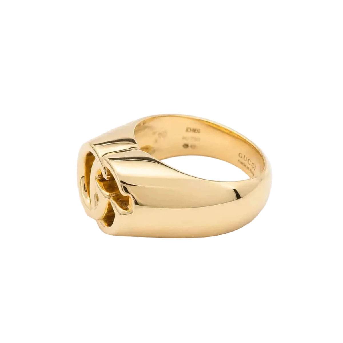 Bague Chevalière GUCCI en or jaune - Castafiore