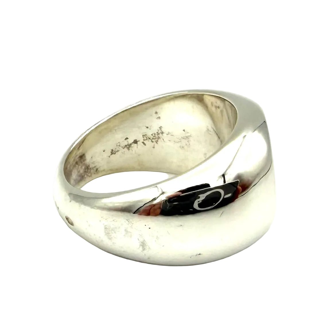 Bague Chevalière HERMÈS "Clou de Selle" en or jaune et argent - Castafiore