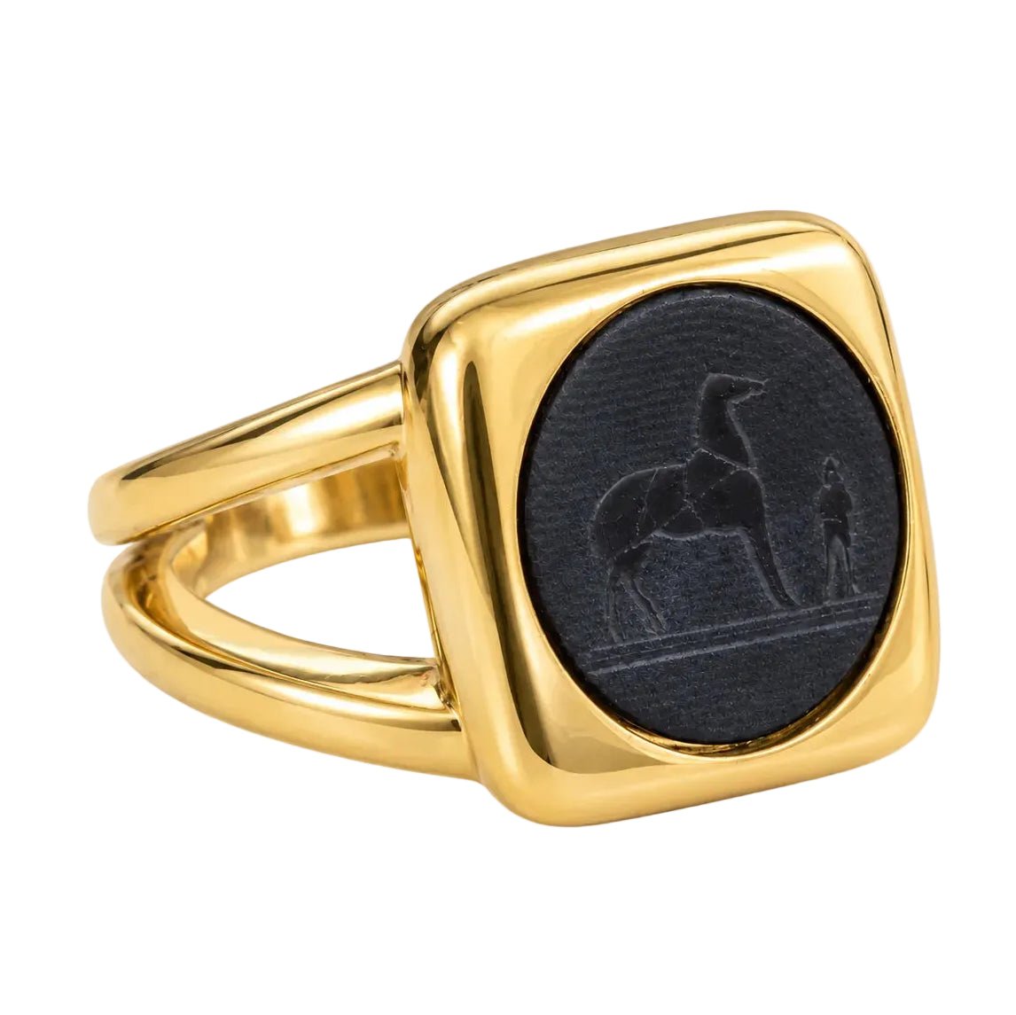 Bague Chevalière HERMÈS en métal doré - Castafiore