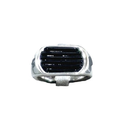 Bague Chevalière LALIQUE "L'homme Alpha" en argent et cristal - Castafiore
