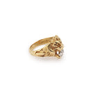 Bague Chevalière Lion Diamant 0.35 Carats Or Jaune 18 Carats - Castafiore