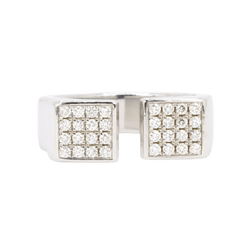 Bague Chevalière OMEGA "My Choice" en or jaune et diamants - Castafiore