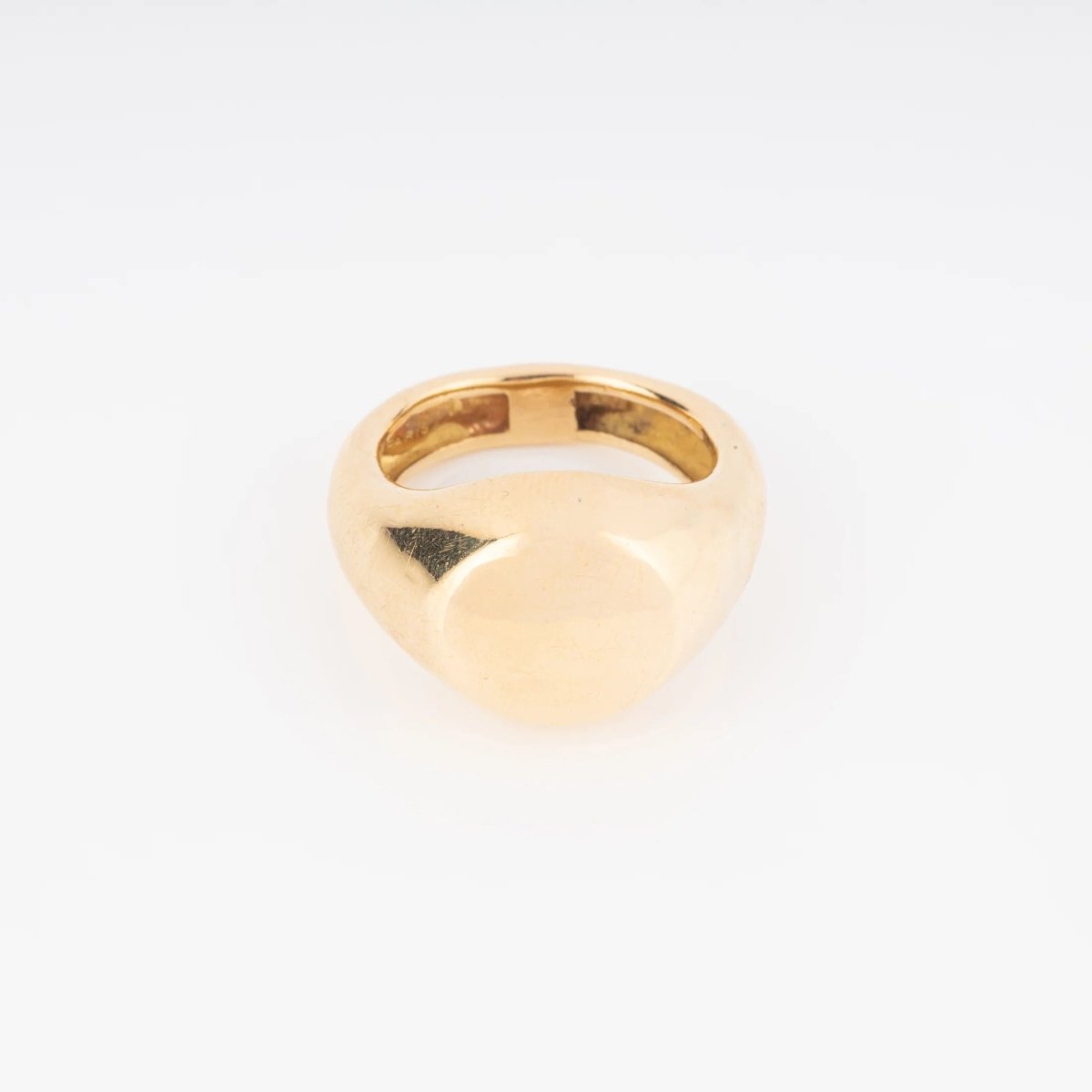 Bague chevalière or jaune 18k signée de la maison Chaumet - Castafiore