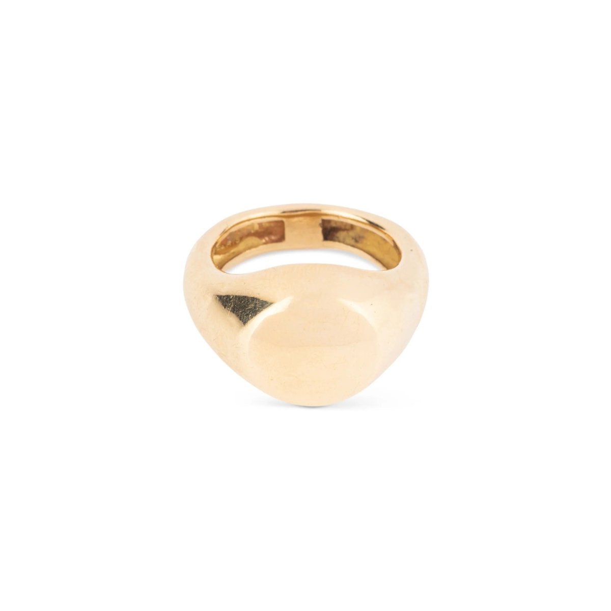 Bague chevalière or jaune 18k signée de la maison Chaumet - Castafiore